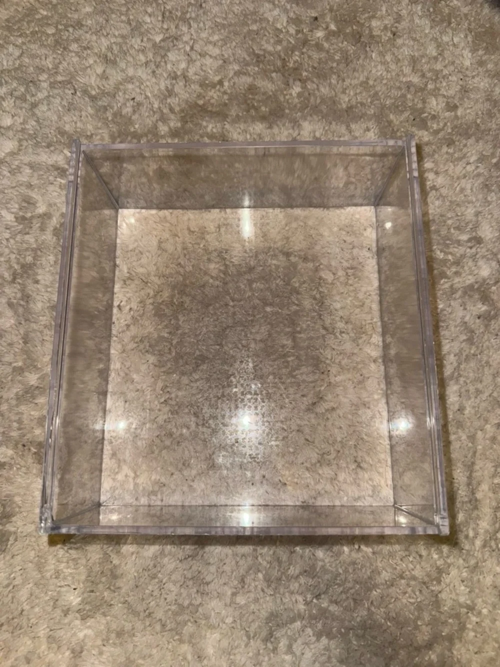 Clear Acrylic Bathroom Storage Bin - Transparent Organizer